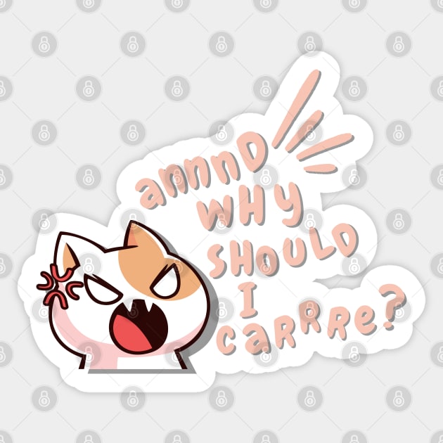 Angry Cat Yelling Sticker by brand.re